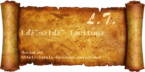 László Tacitusz névjegykártya